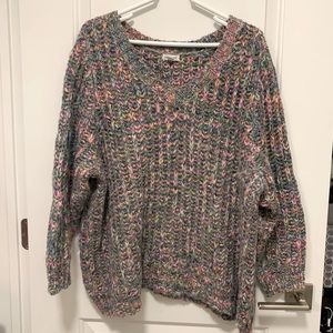 Multi-colored chunky sweater- excellent condition